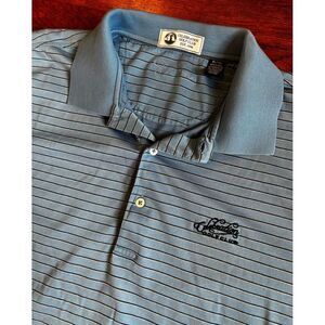 Celebration Golf Club Supima‎ Cotton Polo Shirt Mens XL Blue Striped Preppy FL